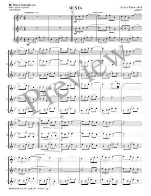 Trios for All Occasions, Volume 3 - Kaisershot - Tenor Sax - Book