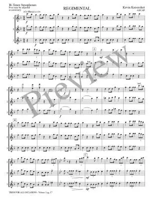 Trios for All Occasions, Volume 3 - Kaisershot - Tenor Sax - Book