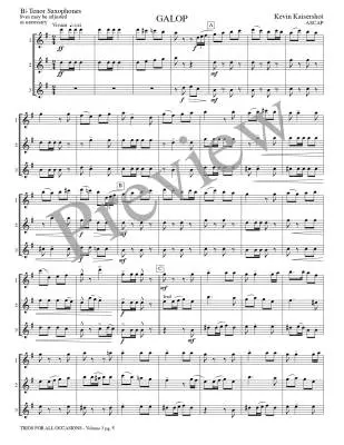 Trios for All Occasions, Volume 3 - Kaisershot - Tenor Sax - Book