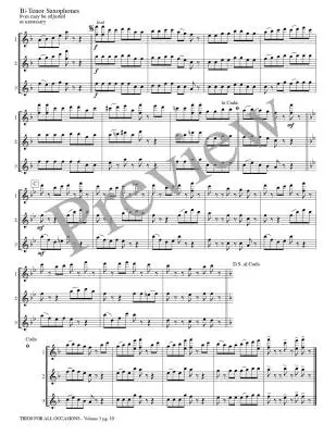 Trios for All Occasions, Volume 3 - Kaisershot - Tenor Sax - Book