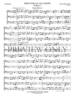 Trios for All Occasions, Volume 3 - Kaisershot - Trombone - Book