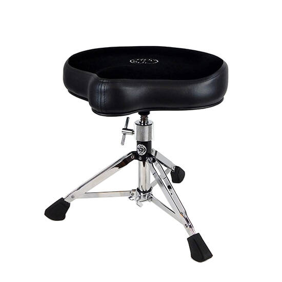 Manual Short Spindle Drum Throne - Black