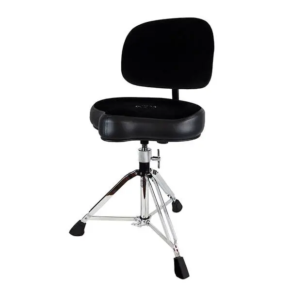 Manual Spindle Drum Throne with Backrest - Black