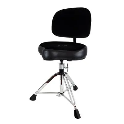 Roc N Soc - Manual Spindle Drum Throne with Backrest - Black