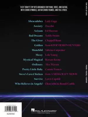 Top Hits of 2025: 14 Smash Hits - Piano/Vocal/Guitar - Book