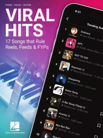 Viral Hits 17 Songs That Rule Reels, Feeds, & FYPs - Piano/Vocal/Guitar - Book