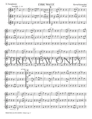 Trios for All Occasions Volume 4 - Kaisershot - Alto Saxophone - Book