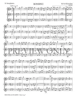 Trios for All Occasions Volume 4 - Kaisershot - Alto Saxophone - Book