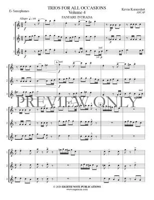 Trios for All Occasions Volume 4 - Kaisershot - Alto Saxophone - Book
