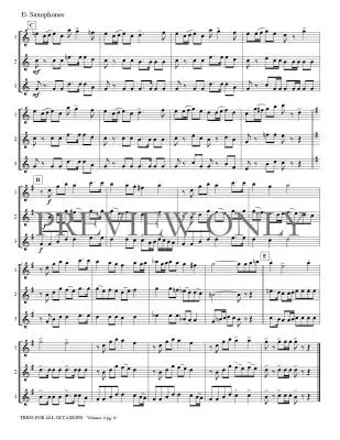 Trios for All Occasions Volume 4 - Kaisershot - Alto Saxophone - Book