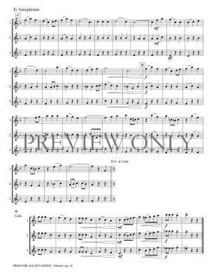 Trios for All Occasions Volume 4 - Kaisershot - Alto Saxophone - Book