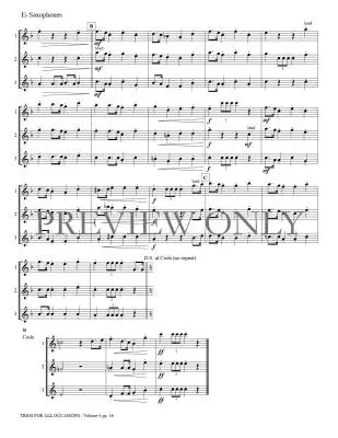 Trios for All Occasions Volume 4 - Kaisershot - Alto Saxophone - Book