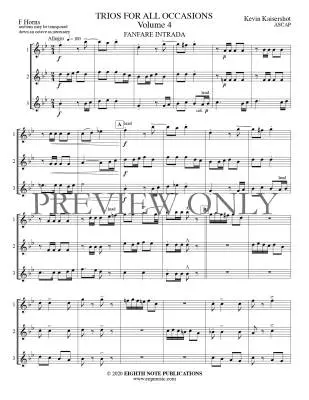 Trios for All Occasions Volume 4 - Kaisershot - French Horn - Book