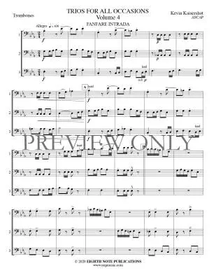 Trios for All Occasions Volume 4 - Kaisershot - Trombone - Book
