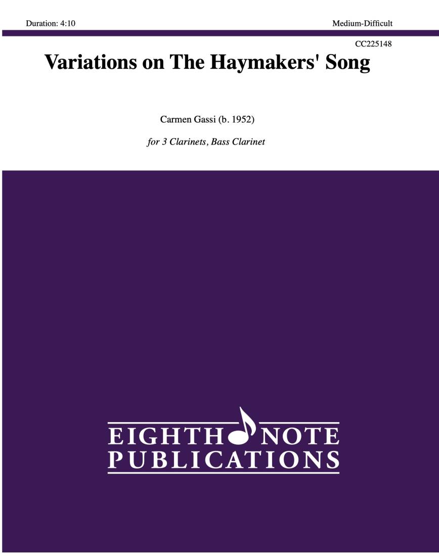 Variations on the Haymakers\' Song - Gassi - Clarinet Quartet