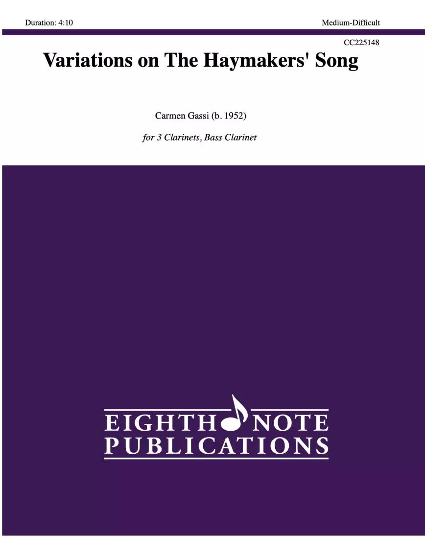 Variations on the Haymakers\' Song - Gassi - Clarinet Quartet
