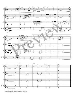 Variations on the Haymakers\' Song - Gassi - Clarinet Quartet