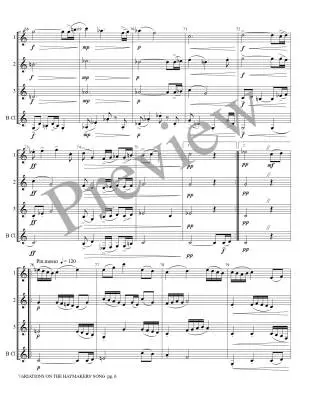 Variations on the Haymakers\' Song - Gassi - Clarinet Quartet