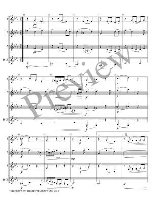 Variations on the Haymakers\' Song - Gassi - Clarinet Quartet