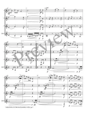 Variations on the Haymakers\' Song - Gassi - Clarinet Quartet