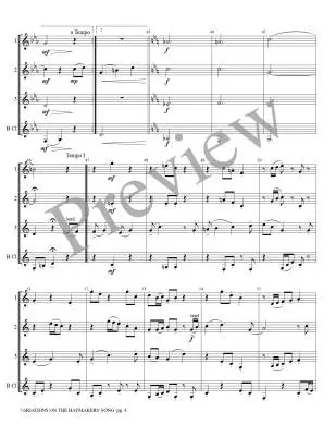 Variations on the Haymakers\' Song - Gassi - Clarinet Quartet