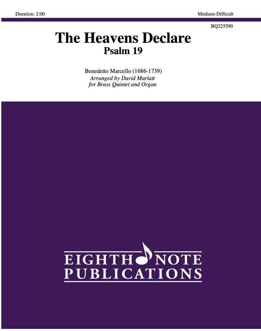 Heavens Declare: Psalm 19 - Marcello/Marlatt - Brass Ensemble/Organ