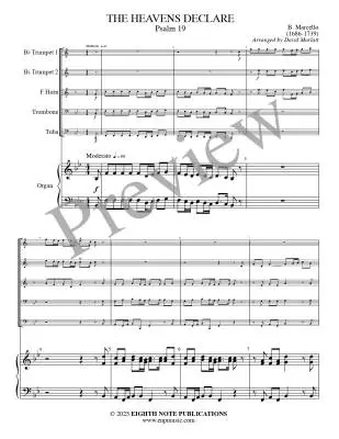 Heavens Declare: Psalm 19 - Marcello/Marlatt - Brass Ensemble/Organ