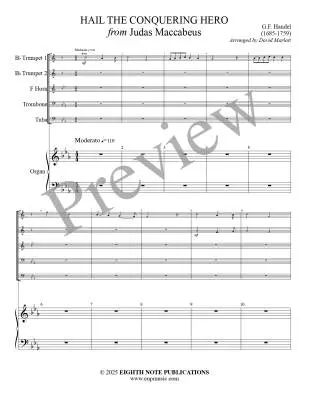 Hail the Conquering Hero - Handel/Marlatt - Brass Ensemble/Organ