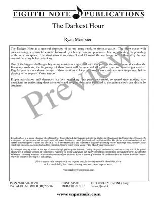 The Darkest Hour - Meeboer - Brass Quintet