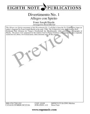 Divertimento No. 1: Allegro con Spirito - Haydn/Marlatt - Brass Ensemble