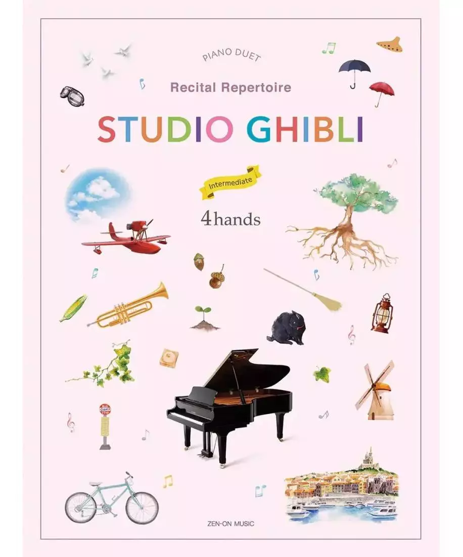 Studio Ghibli Recital Repertoire for Piano Duet - Hisaishi - 1P4H - Book