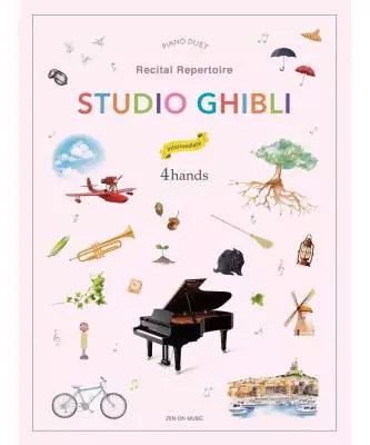 Zen-On Music Company - Studio Ghibli Recital Repertoire for Piano Duet - Hisaishi - 1P4H - Book