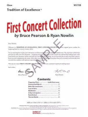 Tradition of Excellence: First Concert Collection - Pearson/Nowlin - Oboe - Book