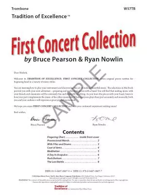 Tradition of Excellence: First Concert Collection - Pearson/Nowlin - Trombone - Book