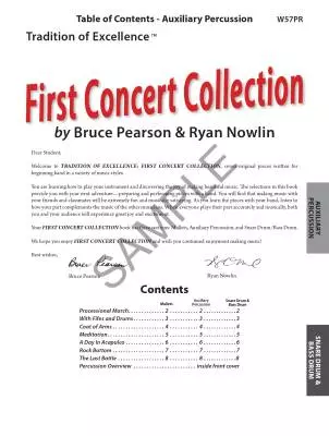 Tradition of Excellence: First Concert Collection - Pearson/Nowlin - Percussion - Book