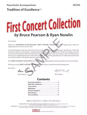 Tradition of Excellence: First Concert Collection - Pearson/Nowlin - Piano/Guitar Accompaniment - Book