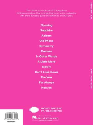 Play - Sheeran - Piano/Vocal/Guitar - Book