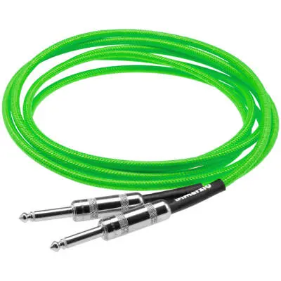 DiMarzio - Braided Guitar Cable, Straight to Straight, Green - 18 Foot