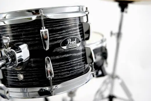 L&M Exclusive Roadshow Complete Drum Kit (18,10,14,SD) with Hardware and Cymbals - Midnight Chrome Vortex