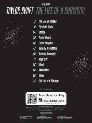 Taylor Swift: The Life of a Showgirl - Easy Piano - Book