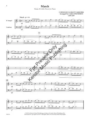 10 Melodious Duets for Trumpet and Trombone - Strommen - Book