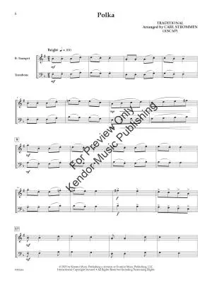 10 Melodious Duets for Trumpet and Trombone - Strommen - Book