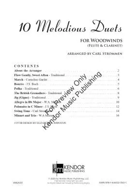 10 Melodious Duets for Flute and Clarinet - Strommen - Book