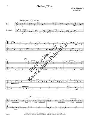 10 Melodious Duets for Flute and Clarinet - Strommen - Book