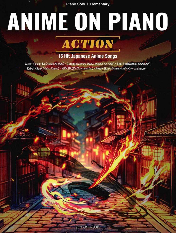 Anime on Piano: Action - Piano - Book