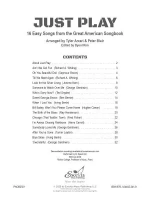 Just Play: 16 Easy Songs from the Great American Songbook - Blair/Acari/Kim - Piano - Book