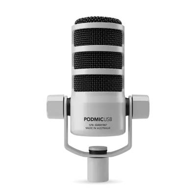 RODE - PodMic USB and XLR Dynamic Broadcast Microphone - White