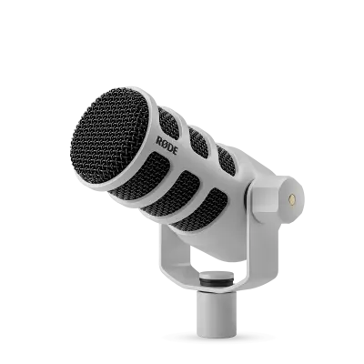 PodMic USB and XLR Dynamic Broadcast Microphone - White