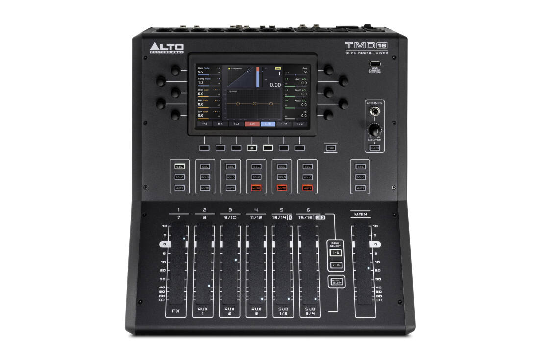 16-Channel Compact Digital Mixer with Bluetooth and USB