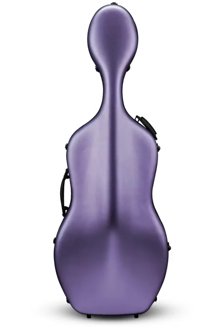 CACL30 Polycarbonate Cello Case with Wheels - Purple